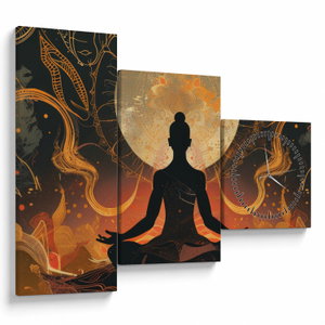 Schilderij - Meditatie (met klok) (V024834V9070C)