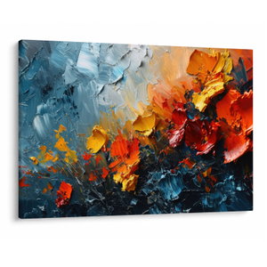 Schilderij - Abstract schilderij van bloemen III. (V024887V10070)