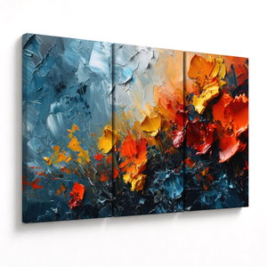 Schilderij - Abstract schilderij van bloemen III. (V024887V120803PCS)