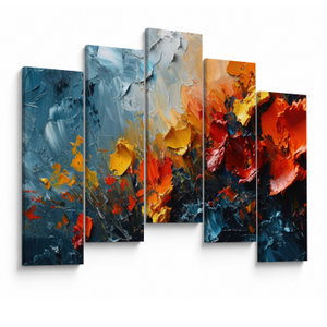 Schilderij - Abstract schilderij van bloemen III. (V024887V12590)