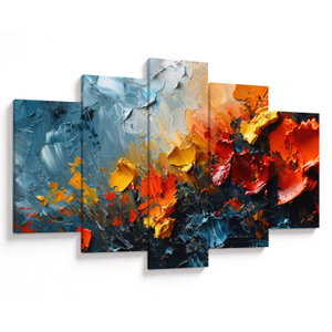 Schilderij - Abstract schilderij van bloemen III. (V024887V150105)
