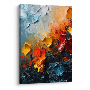 Schilderij - Abstract schilderij van bloemen III. (V024887V5070)