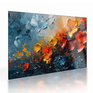 Glasschilderij - Abstract schilderij van bloemen III. (V024887V7050GD)
