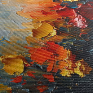 Schilderij - Abstract schilderij van bloemen III. (5)