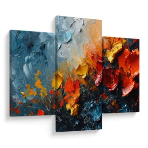 Schilderij - Abstract schilderij van bloemen III. (V024887V90603PCS)