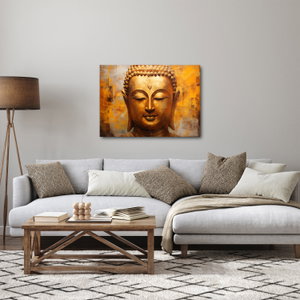 Schilderij - Boeddha, olieverfschilderij (4)