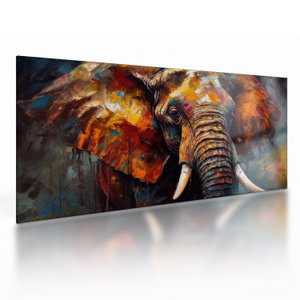 Tablou pe sticlă - Pictura unui elefant (V024913V10050GD)