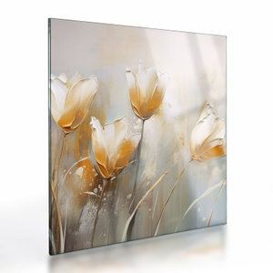 Skleněný obraz - Malba tulipánů (V024959V4040GD)