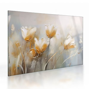 Skleněný obraz - Malba tulipánů (V024959V7050GD)