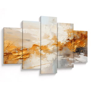 Schilderij - Gouden textuur
