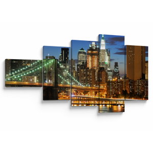 Schilderij - Brug met New York (V025142V11060)