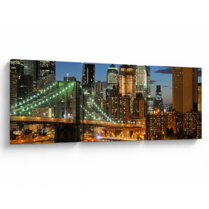 Schilderij - Brug met New York (V025142V12040)