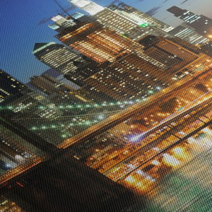 Schilderij - Brug met New York (5)