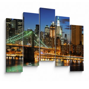Schilderij - Brug met New York (V025142V12590)
