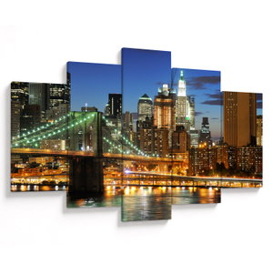 Schilderij - Brug met New York (V025142V150105)