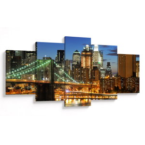 Schilderij - Brug met New York (V025142V150805PCS)