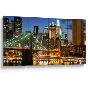 Schilderij - Brug met New York (V025142V16080)