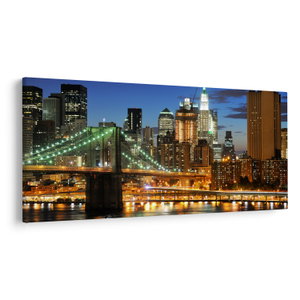 Schilderij - Brug met New York (V025142V200100)
