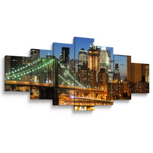 Schilderij - Brug met New York (V025142V210100)
