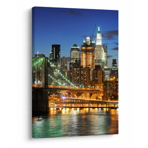 Schilderij - Brug met New York (V025142V5070)