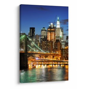 Schilderij - Brug met New York (V025142V6090)