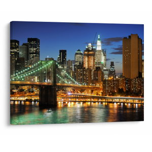 Schilderij - Brug met New York (V025142V7050)