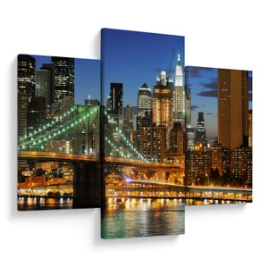 Schilderij - Brug met New York (V025142V90603PCS)