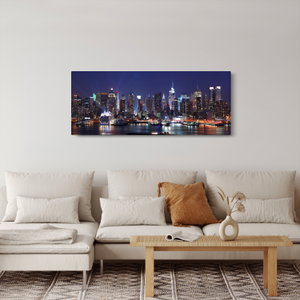 Schilderij - Verlichte wolkenkrabbers van New York (2)