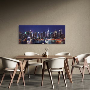 Schilderij - Verlichte wolkenkrabbers van New York (3)