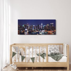 Schilderij - Verlichte wolkenkrabbers van New York (4)