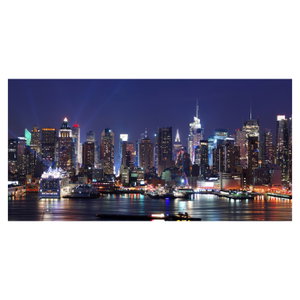 Schilderij - Verlichte wolkenkrabbers van New York (6)
