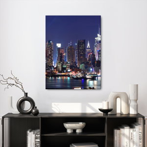 Schilderij - Verlichte wolkenkrabbers van New York (4)