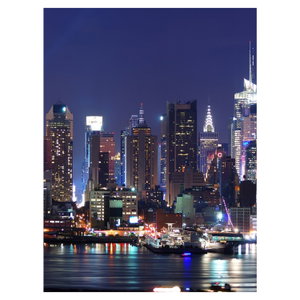 Schilderij - Verlichte wolkenkrabbers van New York (6)