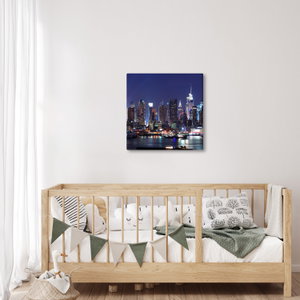 Schilderij - Verlichte wolkenkrabbers van New York (2)