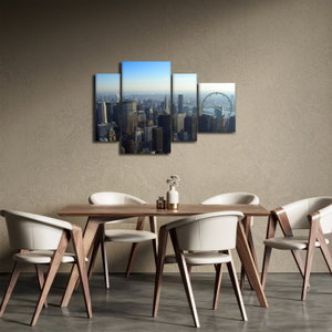 Schilderij - Manhattan overdag (met klok) (2)