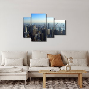 Schilderij - Manhattan overdag (met klok) (3)