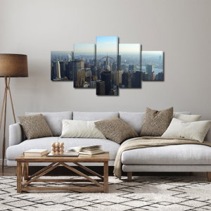 Schilderij - Manhattan overdag (met klok) (3)