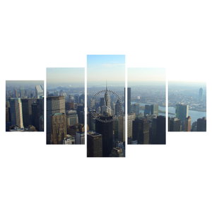 Schilderij - Manhattan overdag (met klok) (6)