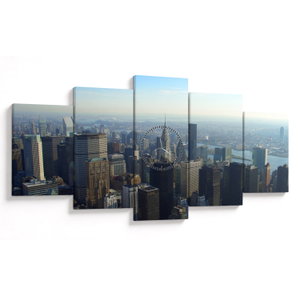 Schilderij - Manhattan overdag (met klok) (V025151V15080C)
