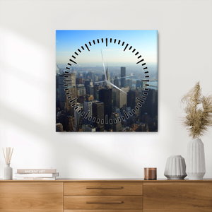 Schilderij - Manhattan overdag (met klok) (2)