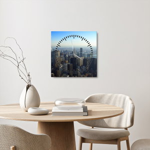 Schilderij - Manhattan overdag (met klok) (3)