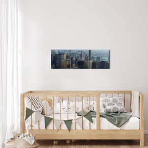 Schilderij - Manhattan overdag (met klok) (2)