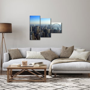 Schilderij - Manhattan overdag (met klok) (2)