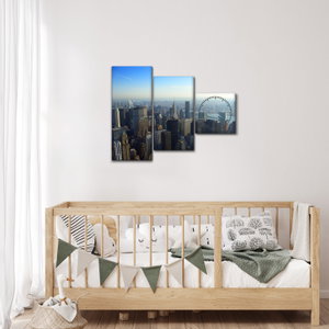 Schilderij - Manhattan overdag (met klok) (4)