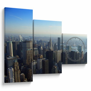 Schilderij - Manhattan overdag (met klok) (V025151V9070C)