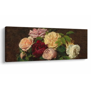 Obraz - Henri Fantin-Latour, Roses de Nice on a Table, reprodukce (V025161V10040)