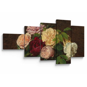 Obraz - Henri Fantin-Latour, Roses de Nice on a Table, reprodukce (V025161V11060)