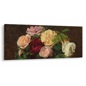 Obraz - Henri Fantin-Latour, Roses de Nice on a Table, reprodukce (V025161V12050)