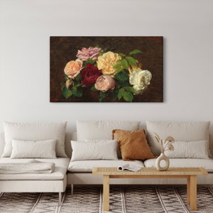 Obraz - Henri Fantin-Latour, Roses de Nice on a Table, reprodukce (2)