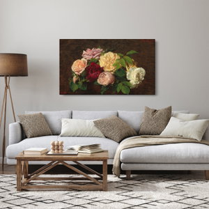 Obraz - Henri Fantin-Latour, Roses de Nice on a Table, reprodukce (3)